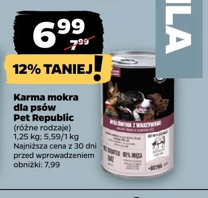 Karma mokra dla psów Pet Republic promocja w Netto