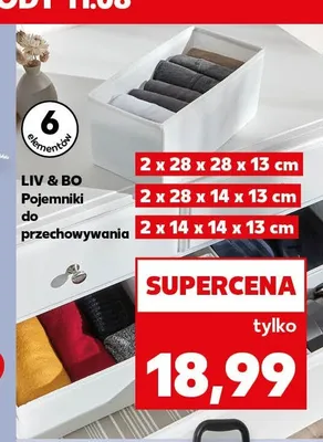 Pojemniki do przechowywania Liv & Bo 6-pak promocja w Kaufland