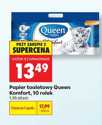 Papier toaletowy Queen Komfort promocja w Biedronka