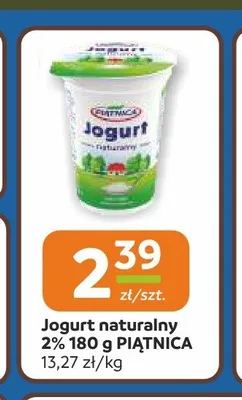 Jogurt naturalny 2% Piątnica promocja w Społem Częstochowa