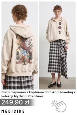 Bluza rozpinana z kapturem damska z bawełną MEDICINE z kolekcji Mythical Creatures promocja w Medicine