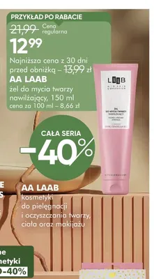Żel do mycia twarzy nawilżający AA LAAB promocja w Super-Pharm