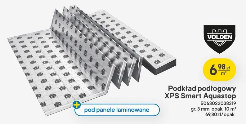 Podkład podłogowy VOLDEN XPS Smart Aquastop gr. 3mm promocja w Castorama