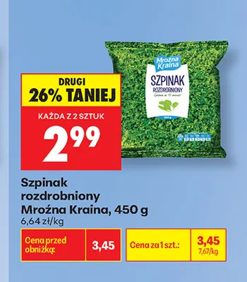 Szpinak rozdrobniony Mroźna Kraina promocja w Biedronka