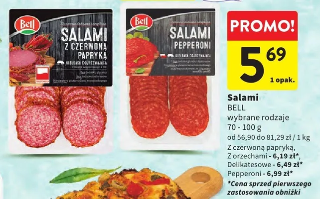 Salami Bell wybrane rodzaje promocja w Intermarche