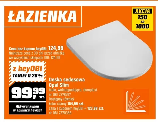 Deska sedesowa Opal Slim promocja w OBI