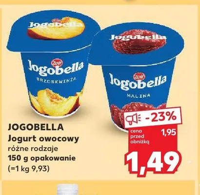 Jogurt owocowy Jogobella malina promocja w Kaufland