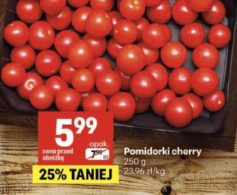 Pomidorki cherry promocja w Delikatesy Centrum