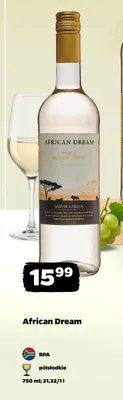 Wino African Dream White Medium Sweet promocja w Netto