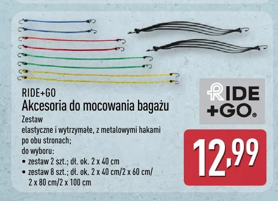Akcesoria do mocowania bagażu Ride+Go 2-pak promocja w Aldi