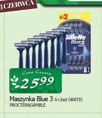 Maszynka do golenia Gillette Blue 3 Plus 8-pak promocja w CEZAR Delikatesy