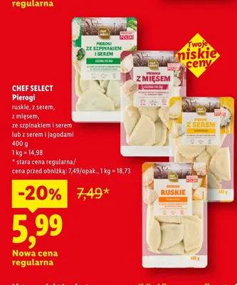 Pierogi z mięsem Chef Select promocja w Lidl