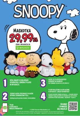 Maskotka Snoopy promocja w Stokrotka