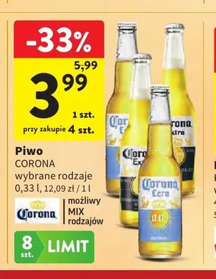 Piwo Corona Extra promocja w Intermarche