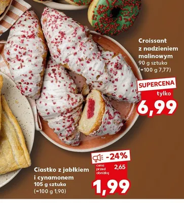 Croissant z nadzieniem malinowym promocja w Kaufland