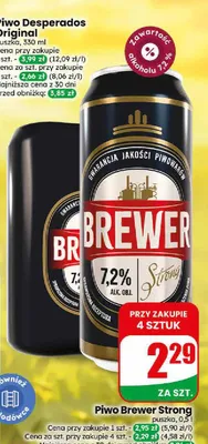 Piwo Brewer Strong promocja w Dino