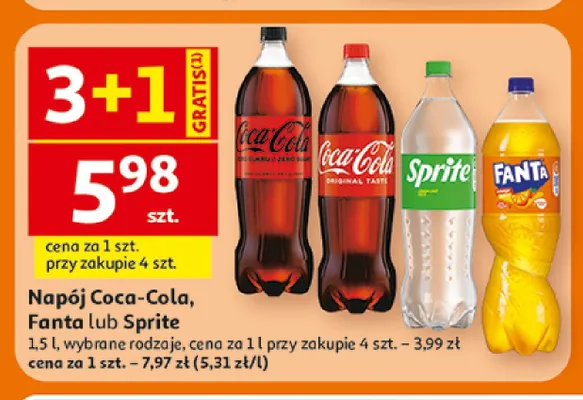 Napój gazowany Coca-Cola Zero promocja w Auchan