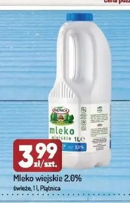 Mleko wiejskie 2,0% Piątnica promocja w Avita