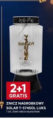 Znicz nagrobkowy solar T-574SOL Luks promocja w Stokrotka