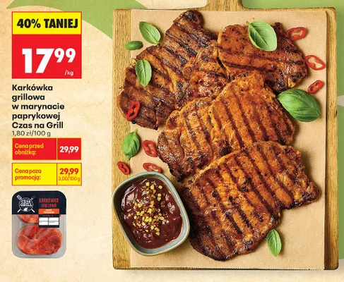 Karkówka grillowa w marynacie paprykowej Czas na Grill promocja w Biedronka