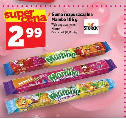 Guma rozpuszczalna Mamba Tropics promocja w TOPAZ