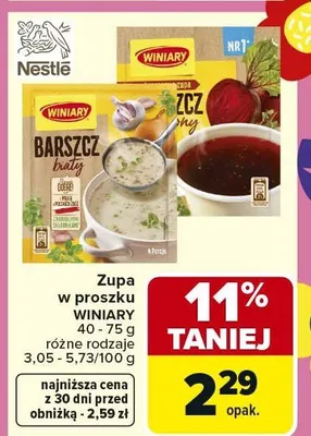 Zupa w proszku barszcz żurek promocja w Carrefour Market