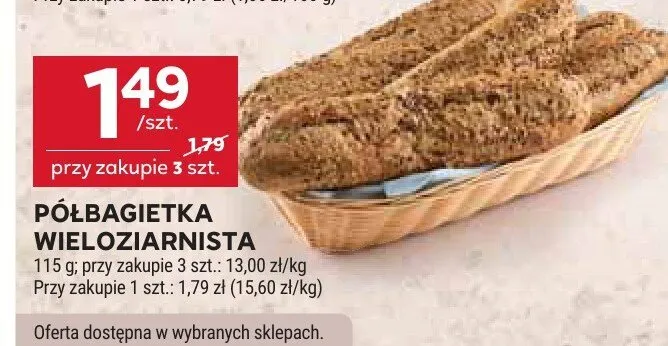 Półbagietka wieloziarnista promocja w Stokrotka