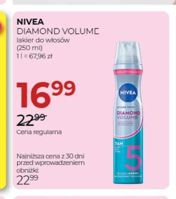 Lakier do włosów Diamond Volume Nivea promocja w Drogerie Jawa