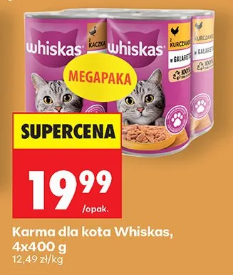 Karma dla kota Whiskas z kaczką w galaretce promocja w Biedronka