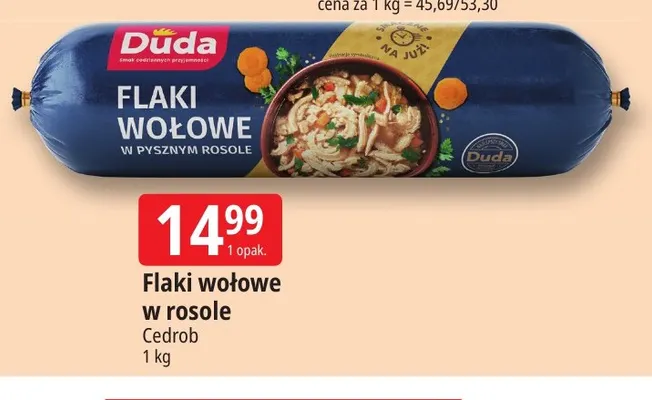Flaki wołowe w rosole Duda promocja w Leclerc