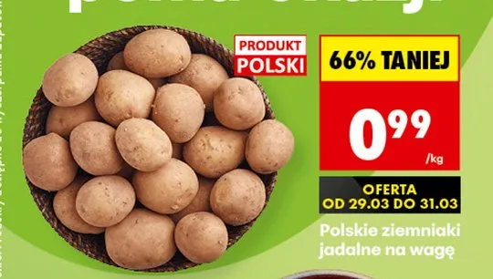 Ziemniaki jadalne na wagę promocja w Biedronka