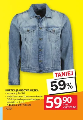 Kurtka jeansowa męska promocja w Selgros