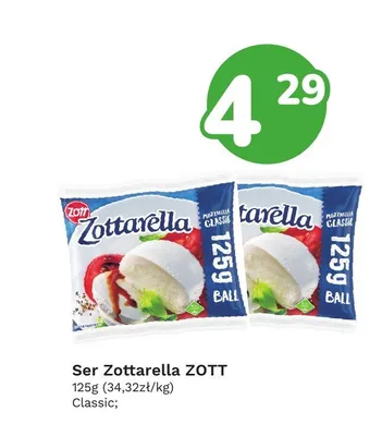 Ser mozzarella Zottarella Zott Classic promocja w Limonka