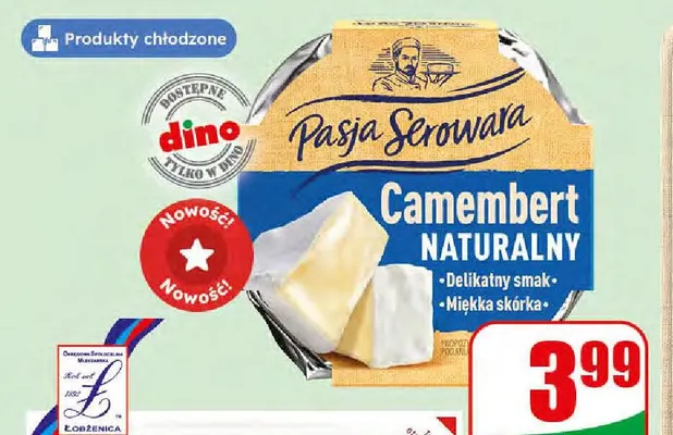 Ser pleśniowy camembert naturalny Pasja Serowara promocja w Dino