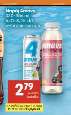 Napój witaminowy 4move promocja w Delikatesy Centrum