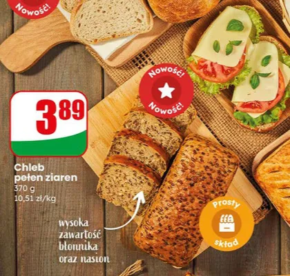 Chleb pełen ziaren promocja w Dino
