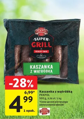 Kaszanka z wątróbką pekpol promocja w Intermarche