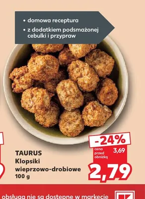 Klopsiki wieprzowo-drobiowe Taurus promocja w Kaufland