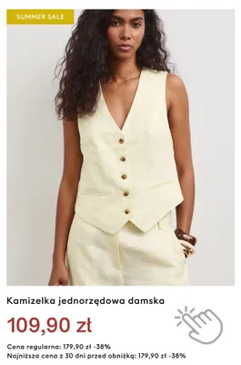 Kamizelka jednorzędowa damska promocja w Medicine