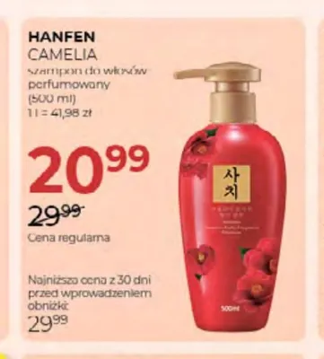 Szampon do włosów perfumowany Hanfen Camelia promocja w Drogerie Jawa