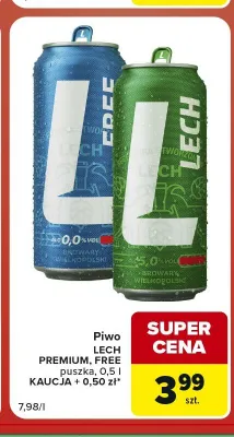 Piwo Lech Premium promocja w Carrefour Market