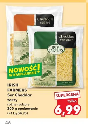 Ser Cheddar tarty biały Irish Farmers Mild White promocja w Kaufland