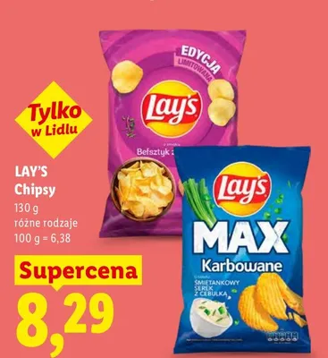 Chipsy Lay's Befsztyk z cebulą promocja w Lidl