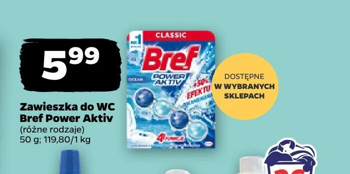 Zawieszka do WC Bref Power Aktiv promocja w Netto