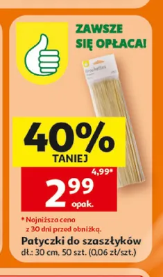 Patyczki do szaszłyków promocja w Auchan
