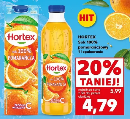Sok 100% pomarańczowy promocja w Kaufland