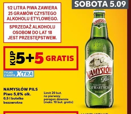 Piwo Namysłów Pils promocja w Kaufland