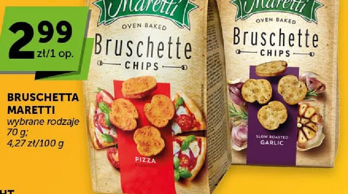 Bruschetta wybrane rodzaje promocja w Euro Sklep