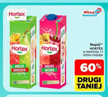 Napój Hortex jabłko wiśnia promocja w Carrefour Market