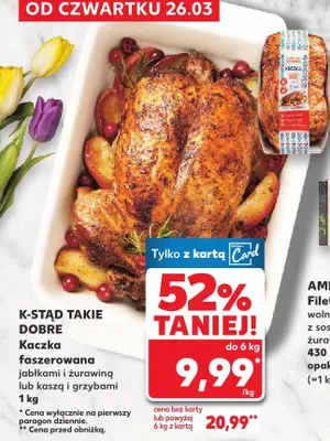 Kaczka faszerowana jabłkami i żurawiną  promocja w Kaufland